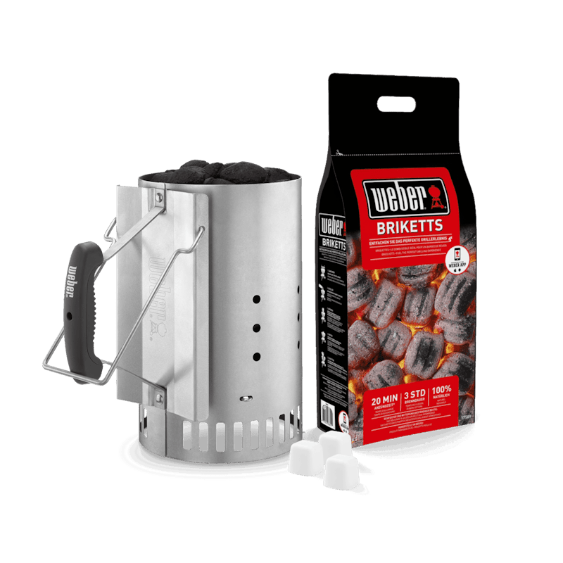 Kit ciminiera accensione Weber Rapidfire 17631 con bricchetti 2 kg