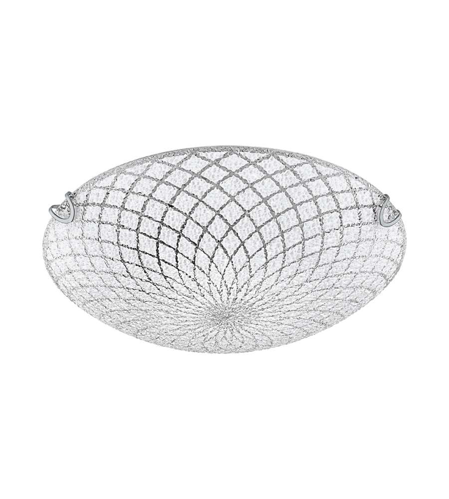Plafoniera EGLO Bivio 33294 Ø30 cm E27 1x40W Vetro Decorato  Descrizione prodotto
