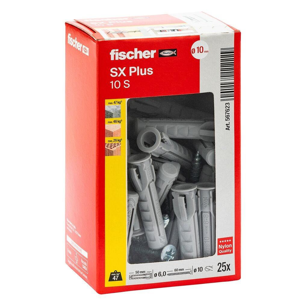 Tasselli Fischer sx10 plus c/viti 25 pz