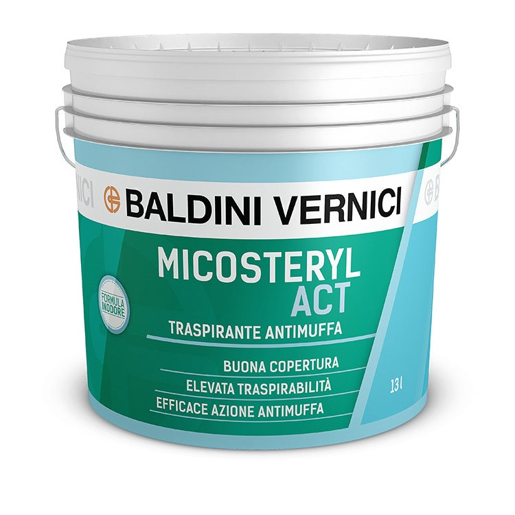Baldini Vernici Micosteryl ACT 4L | Pittura Traspirante Antimuffa Inodore Inter