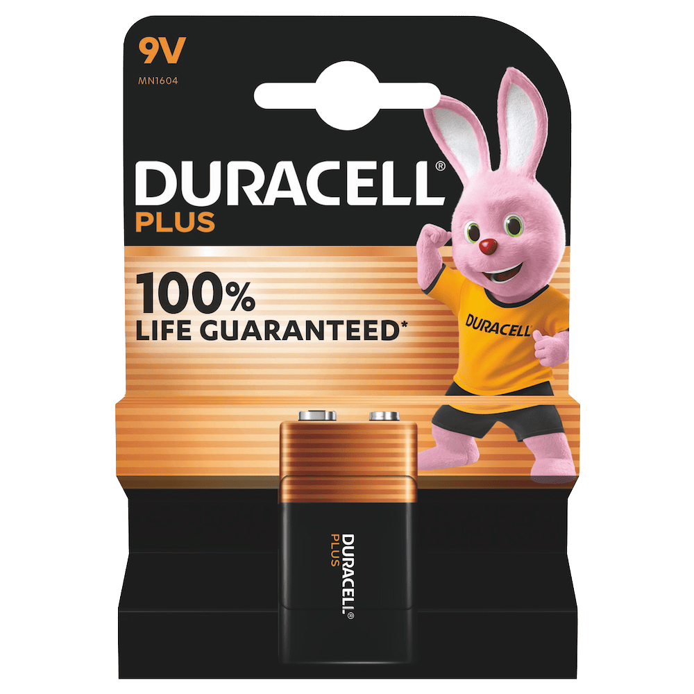 Batteria Duracell Plus 9 V – confezione da 1