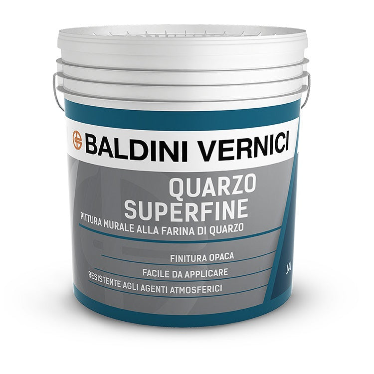 Pittura al Quarzo Baldini Quarzo Superfine Bianca 14 L per Esterni