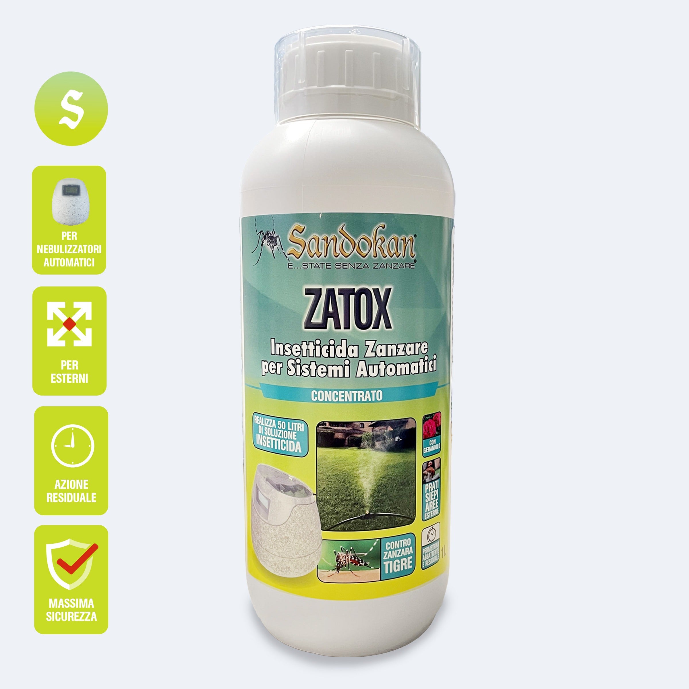 Zatox 1LT Insetticida per zanzare Concentrato Liquido per Sistemi Automatici
