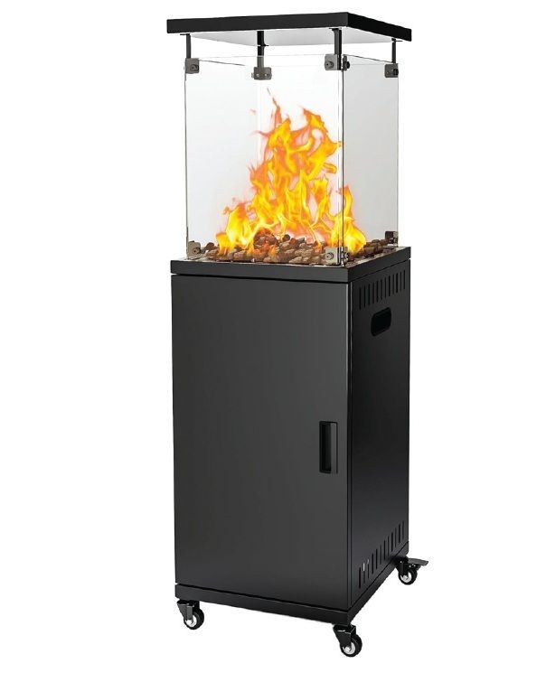 Stufa a Gas GPL Termopatio Domus Flamex 5–13 kW con Ruote – Bianca o Nera