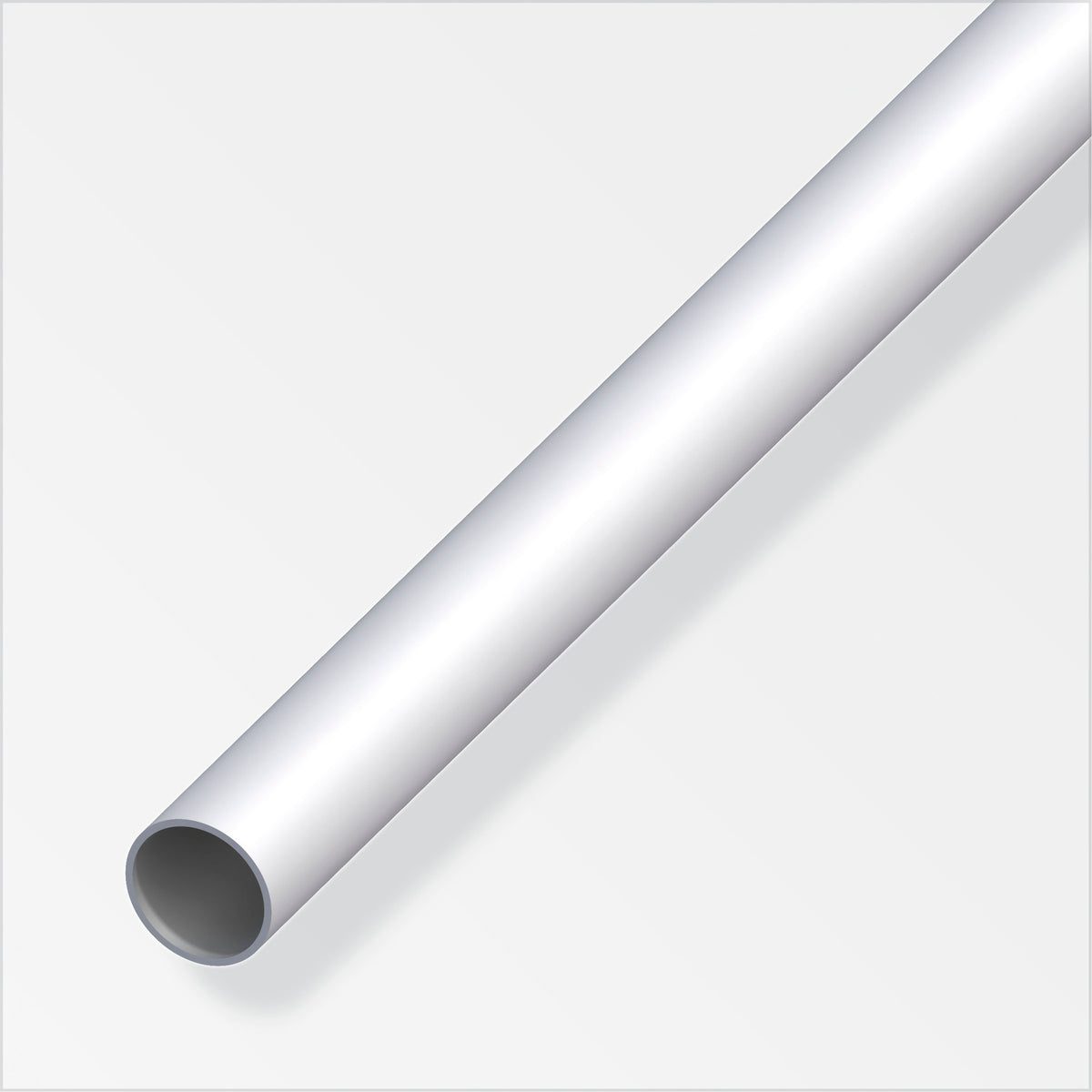 Tubo tondo Alfer in alluminio anodizzato argento Ø 8 × 1 mm – 1 m