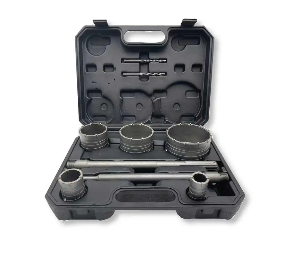 Kit Seghe a Tazza HIT 9 Pezzi SDS Plus / SDS Max Ø30-100 mm – EAN 8010623422846