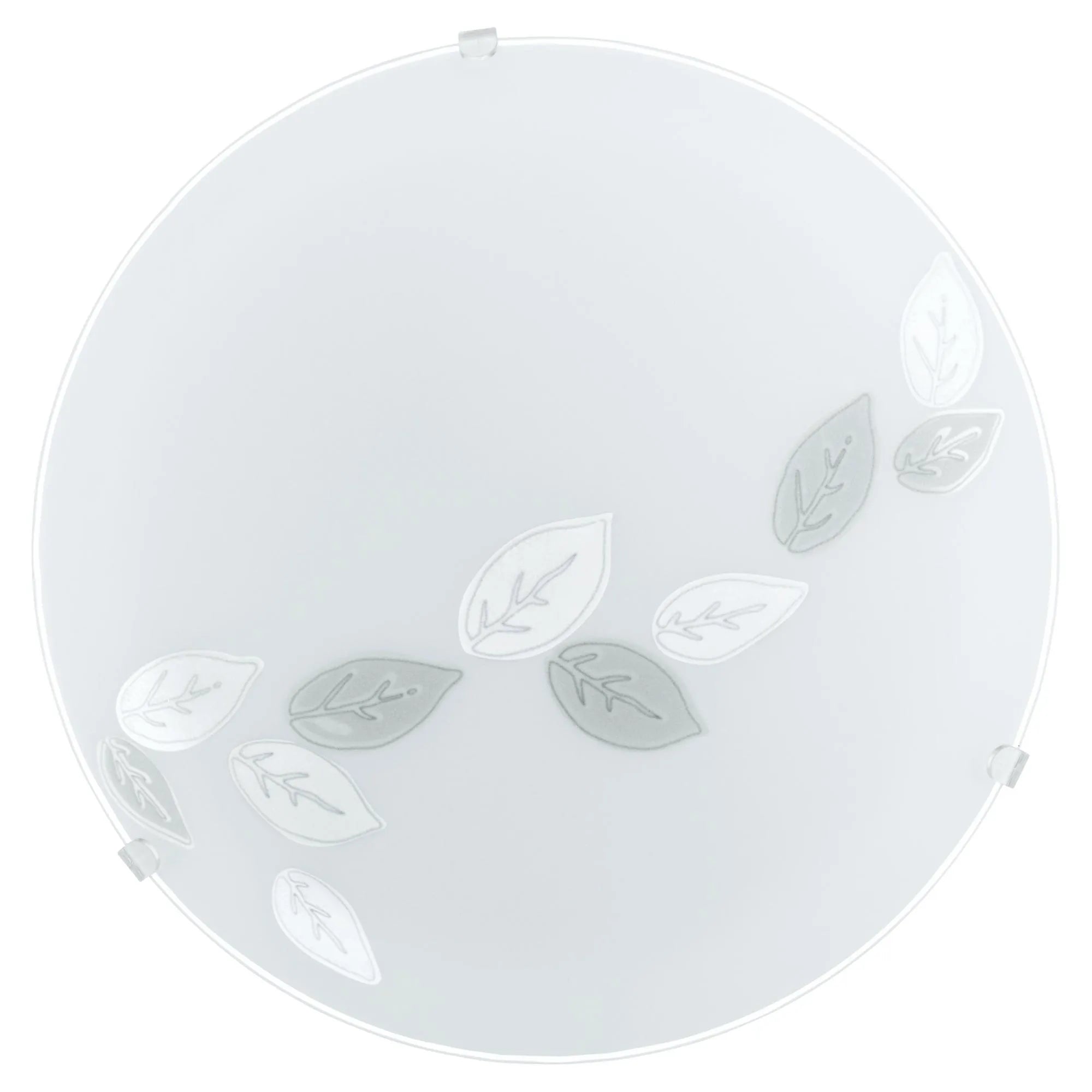 Plafoniera Mars Ø25 cm Vetro Satinato Foglie E27 Bianca – EGLO 80264
