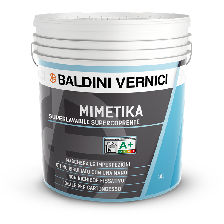 Pittura Superlavabile Baldini Mimetika Bianca 14 L A+