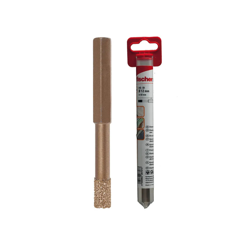 Fischer FC 5 K Punta Diamantata  Ø5 mm per Gres Ceramica Vetro Attacco HEX