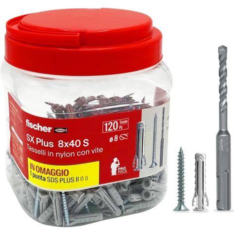 Tasselli Fischer SX 8x40 pz120+punta