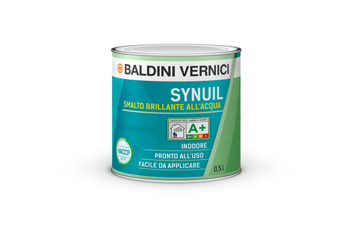 Baldini Synuil smalto all’acqua satinato bianco – 750 ml e 2,5 L - 2,5 L